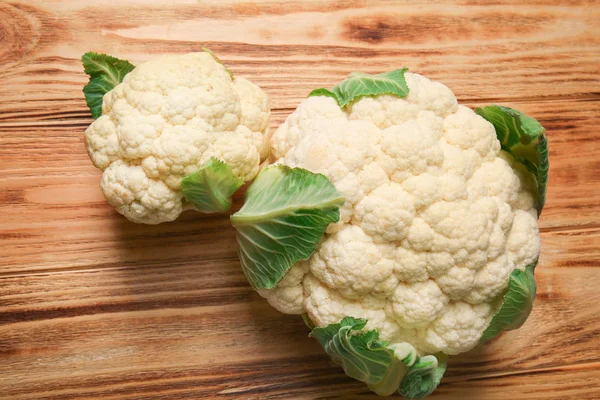 Cauliflower Cabbage Wooden Table — Stock Photo, Image