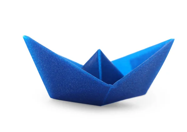 Origami Barco Sobre Fondo Blanco — Foto de Stock