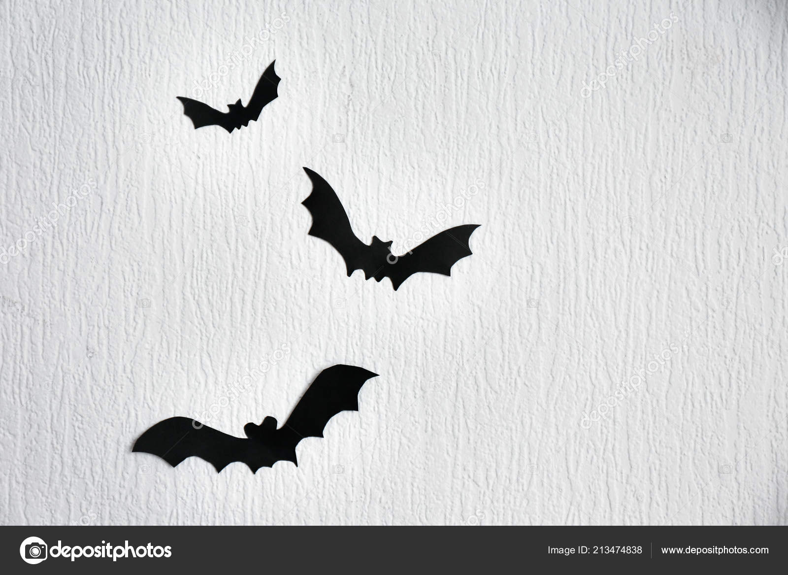 Paper Bats Decor Halloween Party Wall Stock Photo C Serezniy