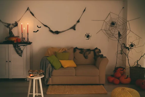 Interior Room Decorated Halloween Party — Stock Photo, Image