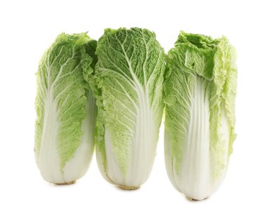 Beyaz arka plan üzerinde olgunlaşmış taze lahana