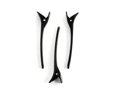 Beyaz arka plan üzerinde saç klipler