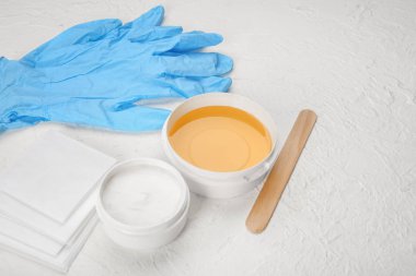 Epilasyon için beyaz dokulu arka plan ayarla