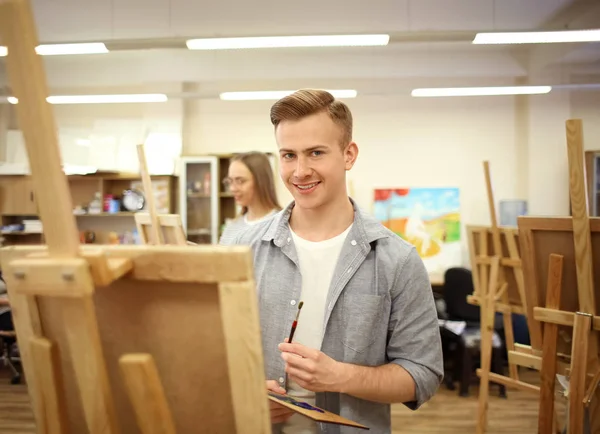 Estudiantes Arte Pintando Taller —  Fotos de Stock