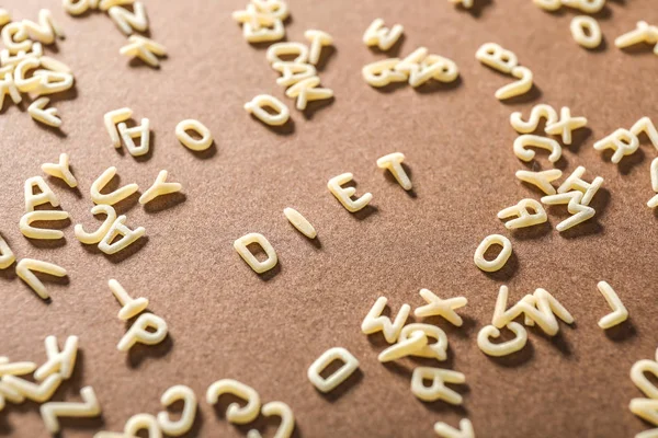 Palabra Diet Hecha Letras Pasta Comestible Sobre Fondo Color — Foto de Stock