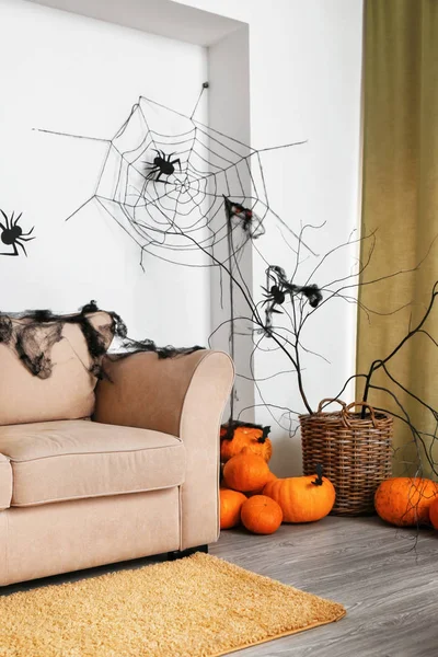 Interno Della Stanza Decorato Festa Halloween — Foto Stock