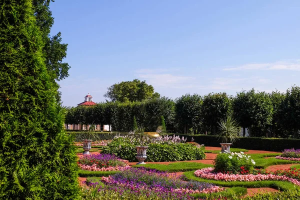 Beautiful Flowerbed Green Park — Stock Photo, Image