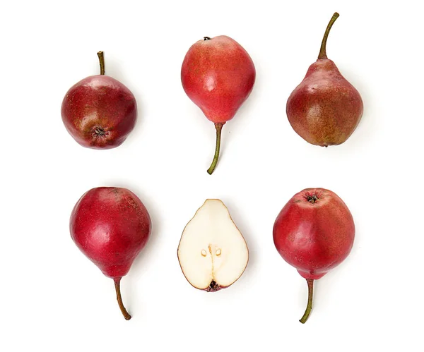 Tasty Ripe Pears White Background — Stock Photo, Image