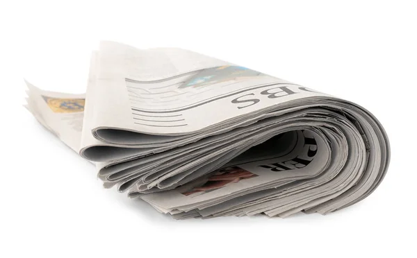 Folded Newspapers White Background — Stock Photo, Image