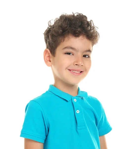 Cute Little Boy White Background — Stock Photo, Image