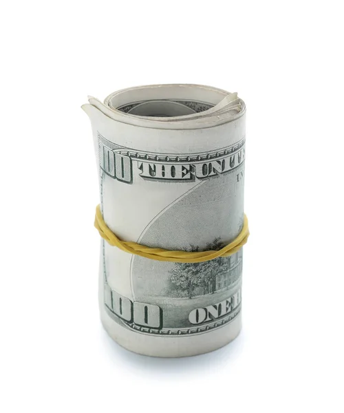 Billetes Dólar Sobre Fondo Blanco —  Fotos de Stock