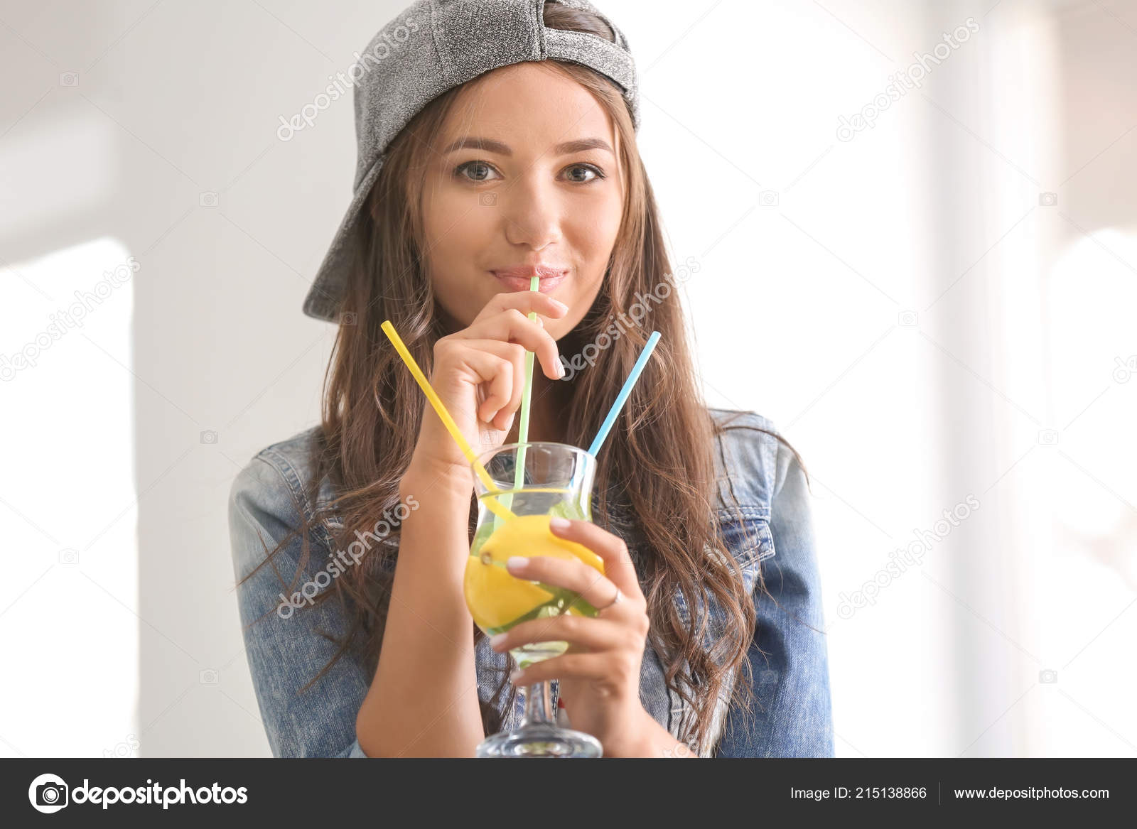 Drinking model Madelynn