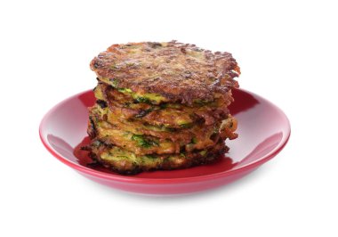 Plaka beyaz zemin üzerine lezzetli kabak krep ile