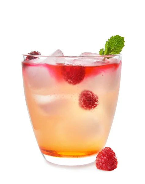 Fresh Summer Cocktail Glass White Background — Stock Photo, Image