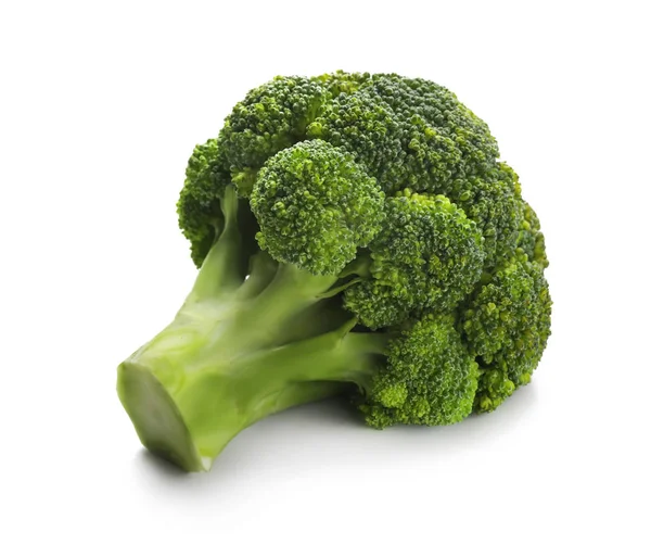 Fris Groen Broccoli Witte Achtergrond — Stockfoto