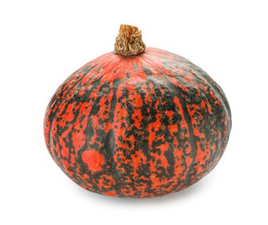 Beyaz arkaplanda taze balkabağı