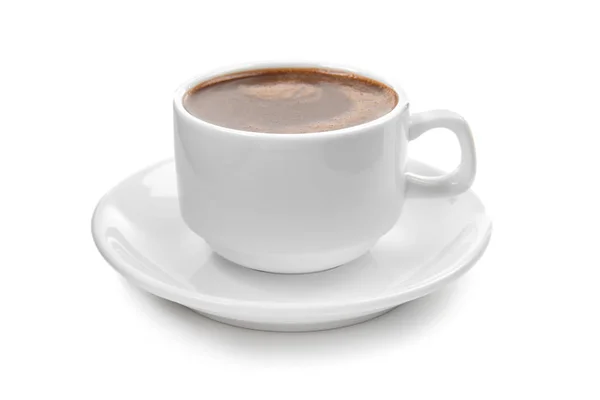 Tasse Heiße Schokolade Auf Weißem Hintergrund — Stockfoto