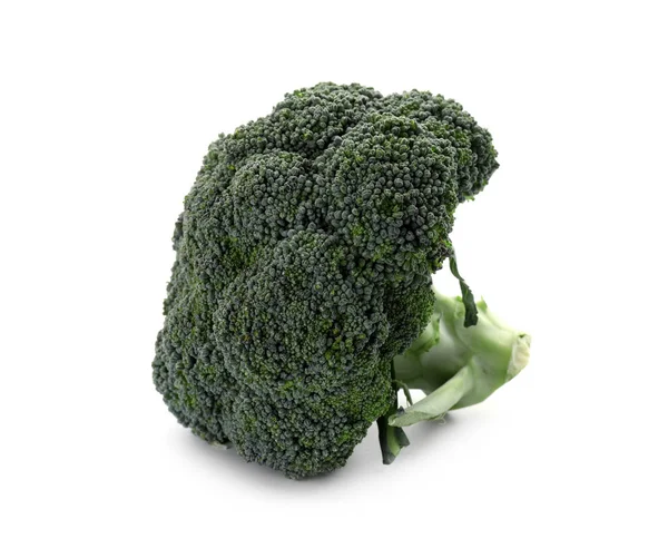 Verse Broccoli Witte Achtergrond — Stockfoto