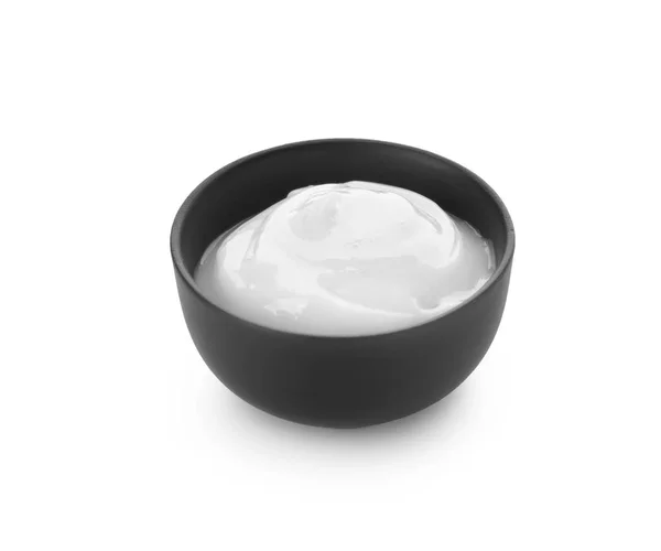 Bowl Body Cream White Background — Stock Photo, Image