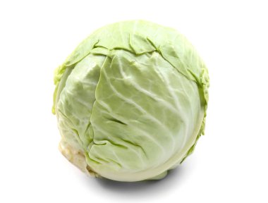 Beyaz arka planda taze lahana