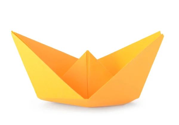 Origami Boat White Background — Stock Photo, Image