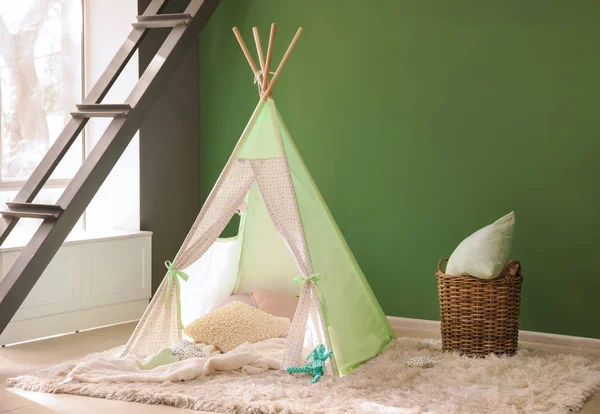 Cozy Play Tent Kids Color Wall — Stock Photo, Image