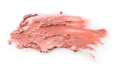 Beyaz arka plan üzerinde hafif ruj smear