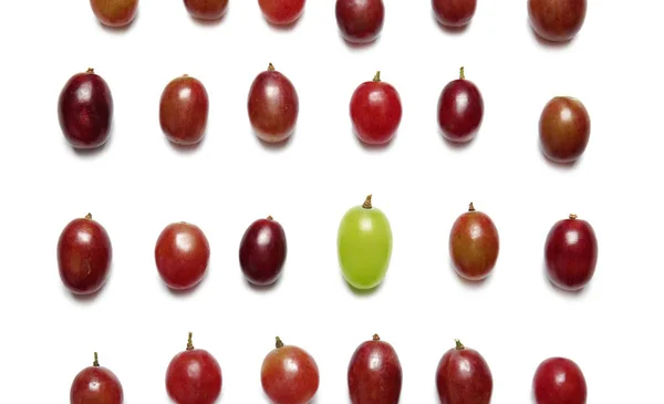 白色背景的新鲜成熟葡萄 — 图库照片