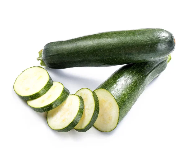 Fresh Zucchinis White Background — Stock Photo, Image