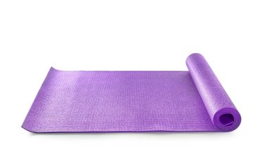 Beyaz arka plan rengi yoga mat