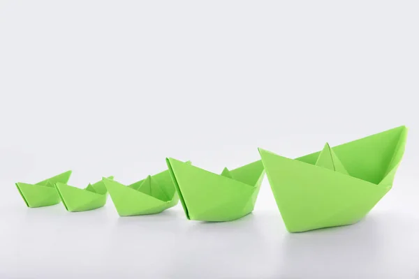 Origami Boats White Background — Stock Photo, Image