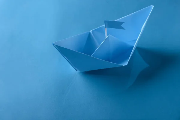 Origami Boat Color Surface — Stock Photo, Image