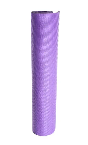 Rolled Yoga Mat White Background — Stock Photo, Image