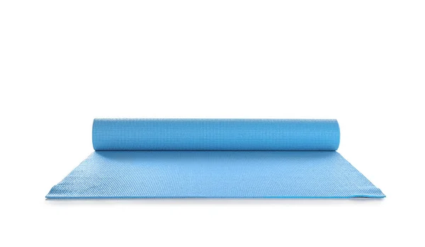 Beyaz Arka Plan Rengi Yoga Mat — Stok fotoğraf