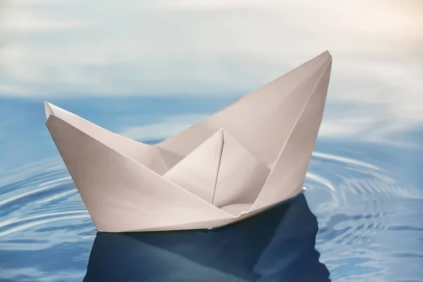 Origami Boat Water Surface Royalty Free Stock Photos