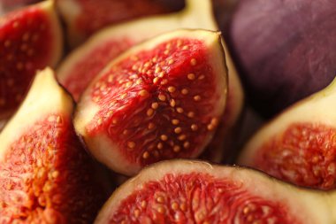 Olgun incir, closeup kesmek