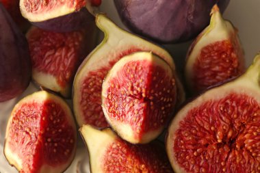 Olgun incir, closeup kesmek