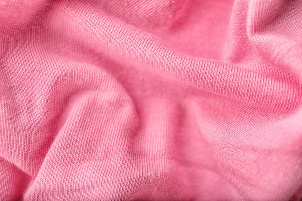 Tekstur Kain Merah Muda Closeup — Stok Foto