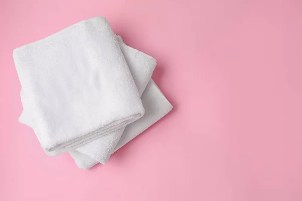 Clean Soft Towels Color Background — Stock Photo, Image