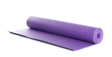 Beyaz arka plan rengi yoga mat