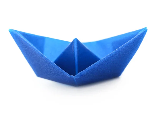 Origami Boat White Background — Stock Photo, Image