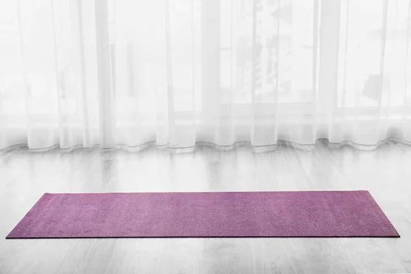 Yoga Mat Floor Indoors — Stock Photo, Image