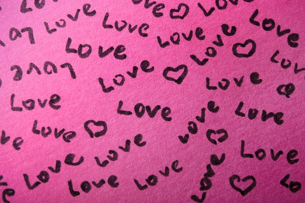 Palabras Escritas Amor Sobre Fondo Color — Foto de Stock