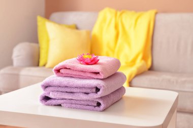 Tablo Tarih temiz havlu yığını