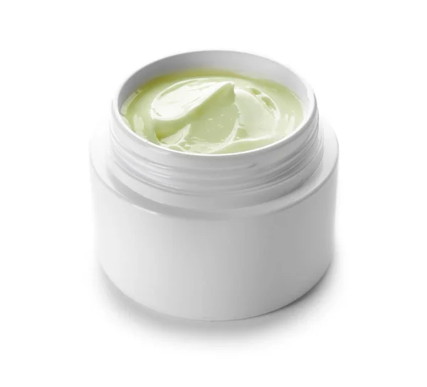 Jar Body Cream White Background — Stock Photo, Image