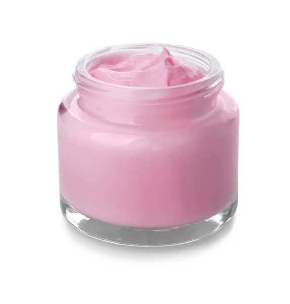 Jar Body Cream White Background — Stock Photo, Image