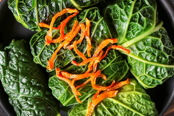 Pan Stuffed Cabbage Leaves Closeup — Stock Photo, Image