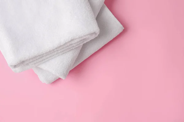 Clean Soft Towels Color Background — Stock Photo, Image