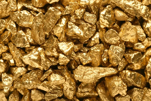 Many Gold Nuggets Background — Stock Photo, Image