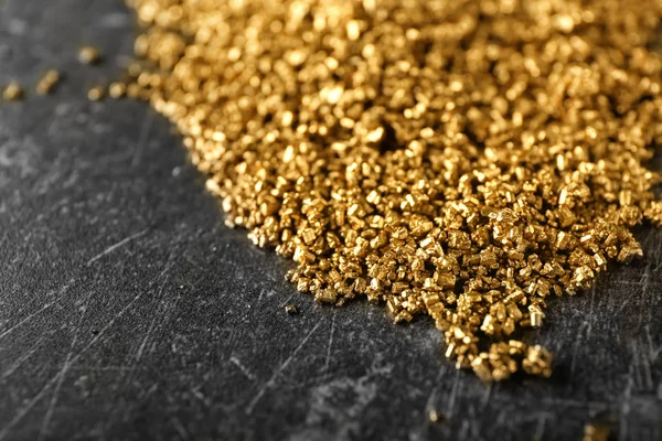 Many Gold Nuggets Table — Stock Photo, Image